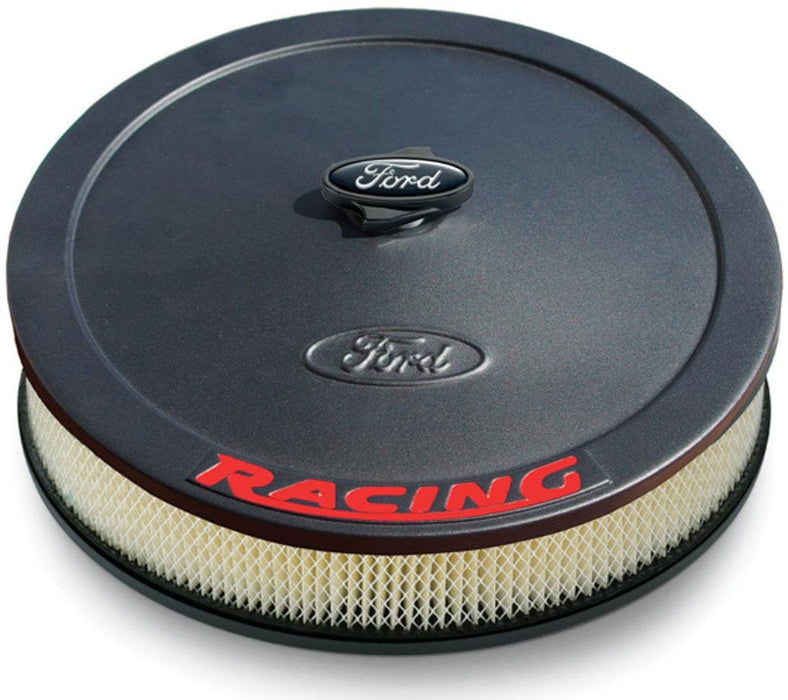 Proform Black Crinkle 13" x 2-5/8" With 5/8" Recessed Base With With Red Ford Stamped Steel Air Cleaner Assembly PR302-352 Autofit