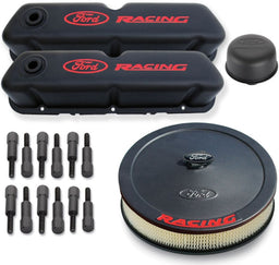 Proform Black Crinkle Suit SB Ford With Red Ford Racing Logo Engine Dress-Up Kit PR302-500 Autofit