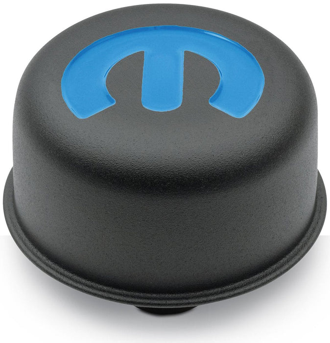 PROFORM Black Crinkle With Blue Mopar "M" Logo Valve Cover Breather Push-In Style PR440-754 Autofit