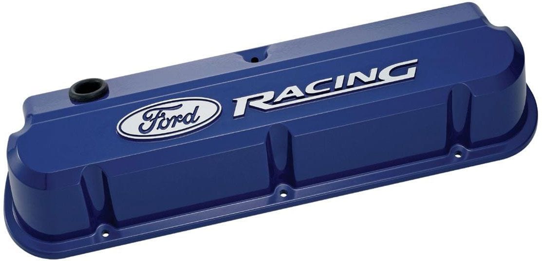 Proform Blue Suit SB Ford 289-351 Windsor With Raised Ford Racing Logo Die-Cast Aluminium Slant Edge Valve Covers PR302-136 Autofit