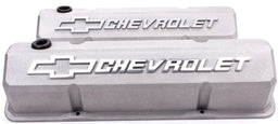 PROFORM Cast Gray Suit SB Chev With Raised Chevrolet Logo & Bowtie Emblem Die-Cast Aluminium Slant Edge Valve Covers PR141-925 Autofit