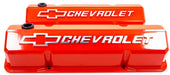 PROFORM Chevy Orange Suit SB Chev With Raised Chevrolet Logo & Bowtie Emblem Die-Cast Aluminium Slant Edge Valve Covers PR141-924 Autofit