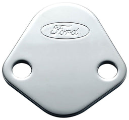 Proform Chrome Suit SB Ford 289-302-351 Windsor With Stamped Ford Oval Fuel Pump Block Off PR302-290 Autofit