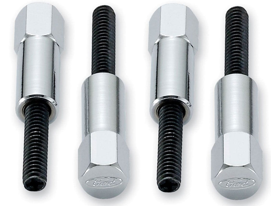 Proform Chrome Suit SB Ford With Ford Oval Logo, 1/4" Stud (4 Per Pkg) Valve Cover Studs PR302-315 Autofit
