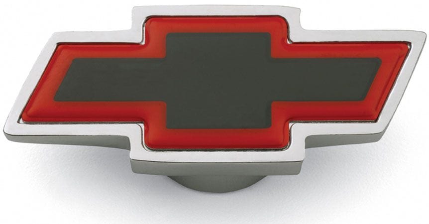 PROFORM Large Chrome Chevrolet Bowtie With Black/Red Emblem Air Cleaner Wing Nut PR141-333 Autofit