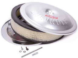 PROFORM Metalic Grey 14" x 3" With Recessed Base, Chevrolet Logo & Bowtie Emb Aluminium Air Cleaner Assembly PR141-693 Autofit