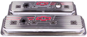 PROFORM Small Block Chev 1987-Later Stamped Valve Covers with Bowtie Logo (Centre Hold-Down) Chrome PR141-107 Autofit