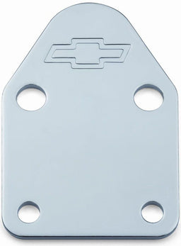 PROFORM Small Block Chev Fuel Pump Block-Off Plate Chrome with Bowtie Logo PR141-210 Autofit