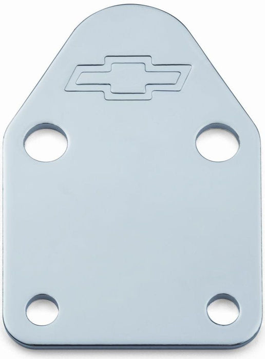 PROFORM Small Block Chev Fuel Pump Block-Off Plate Chrome with Bowtie Logo PR141-210 Autofit