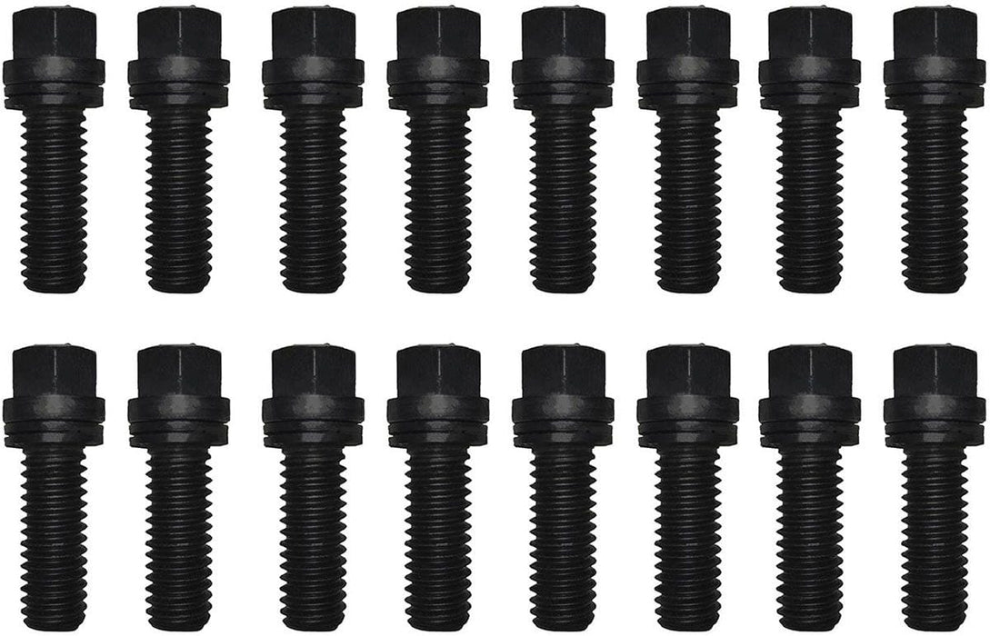 PROFORM Suit BB Chev 396-502, Ford 5.0L, SB Ford 289-302-351W, Mopar 413 Wedge-Locking Header Bolts - Black Oxide PR66756 Autofit