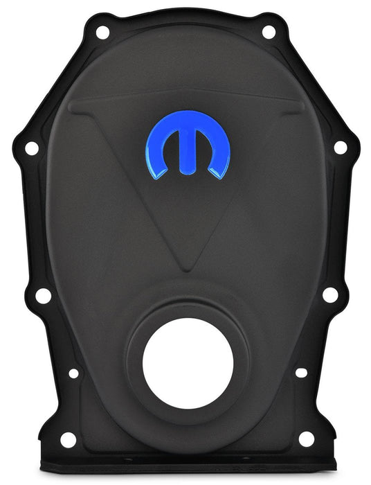 PROFORM Suit BB Chrysler 383-340 With Mopar "M" Logo Stamp Steel Timing Cover - Black Crinkle PR440-219 Autofit