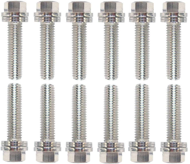 PROFORM Suit GM LS Series, M8 x 1.181" UHL (12-Pack) Wedge-Locking Header Bolts - Nickle Finish PR66755 Autofit