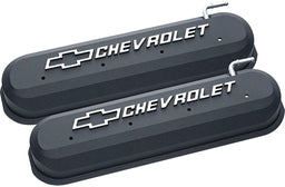 PROFORM Suit LS Series Engines, Black Crinkle Cast Aluminium Valve Covers With Raised Chevrolet Logo PR141-262 Autofit