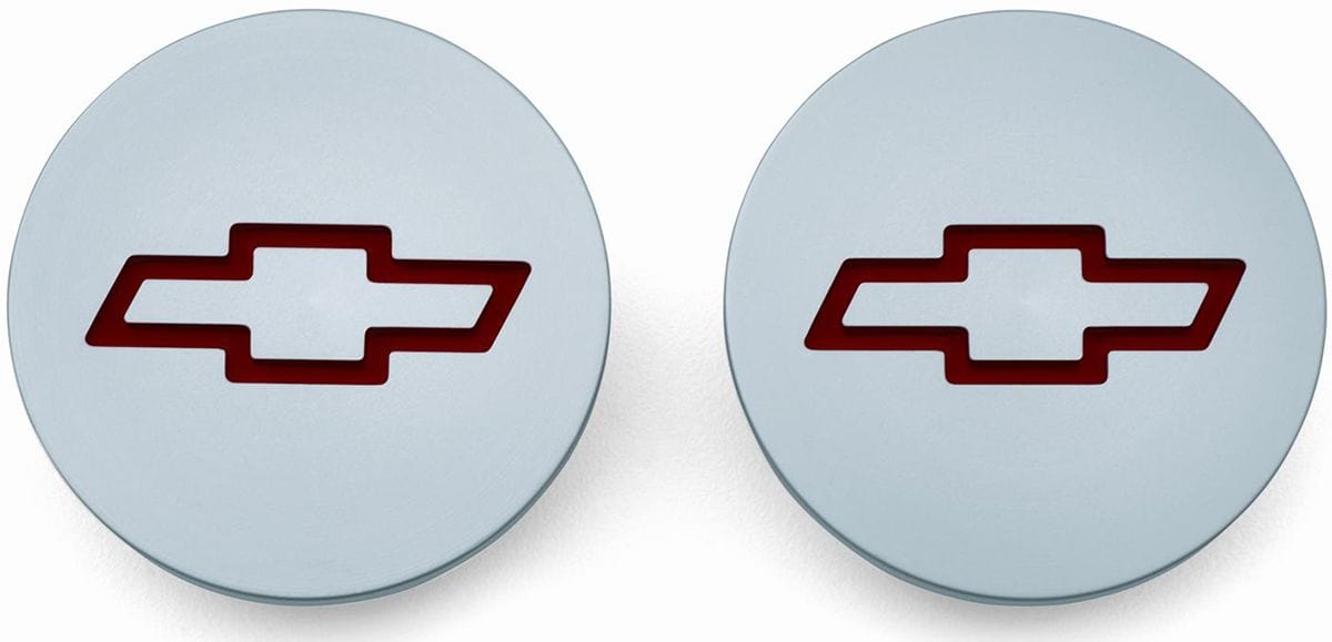 PROFORM Suit SB Chev, Silver With Red Recessed Bowtie Emblem Welsh Plug/Freeze Plung Inserts PR141-233 Autofit