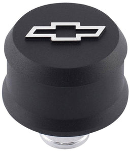 PROFORM With Raised Chev Bowtie Emblem, Suit 1.22" Hole Slant Edge Aluminium Valve Cover Breather Push-In Style - Black Crinkle PR141-85 Autofit