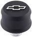 PROFORM With Raised Chev Bowtie Emblem, Suit 1.22" Hole Slant Edge Aluminium Valve Cover Breather Push-In Style - Black Crinkle PR141-85 Autofit