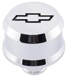 PROFORM With Recessed Black Chev Bowtie Emblem, Suit 1.22" Hole Slant Edge Aluminium Valve Cover Breather Push-In Style - Chrome PR141-852 Autofit