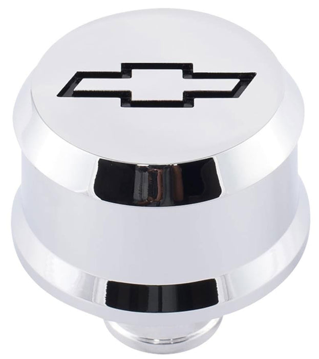 PROFORM With Recessed Black Chev Bowtie Emblem, Suit 1.22" Hole Slant Edge Aluminium Valve Cover Breather Push-In Style - Chrome PR141-852 Autofit