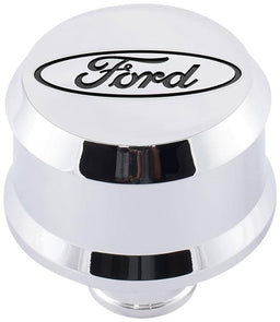 Proform With Recessed Black Ford Oval Emblem, Suit 1.22" Hole Slant Edge Aluminium Valve Cover Breather Push-In Style - Chrome PR302-439 Autofit