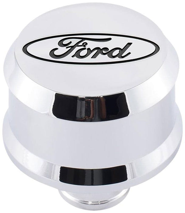 Proform With Recessed Black Ford Oval Emblem, Suit 1.22" Hole Slant Edge Aluminium Valve Cover Breather Push-In Style - Chrome PR302-439 Autofit