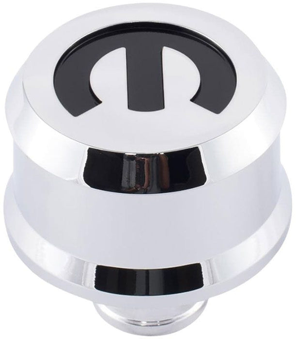 PROFORM With Recessed Black Mopar Emblem, Suit 1.22" Hole Slant Edge Aluminium Valve Cover Breather Push-In Style - Chrome PR440-442 Autofit