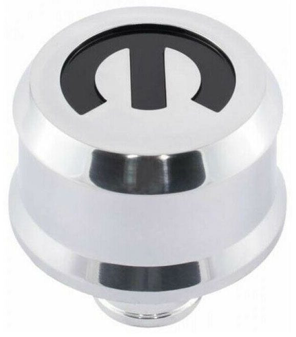 PROFORM With Recessed Black Mopar Emblem, Suit 1.22" Hole Slant Edge Aluminium Valve Cover Breather Push-In Style - Polished PR440-441 Autofit