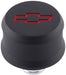 PROFORM With Recessed Red Chev Bowtie Emblem, Suit 1.22" Hole Slant Edge Aluminium Valve Cover Breather Push-In Style - Black Crinkle PR141-86 Autofit