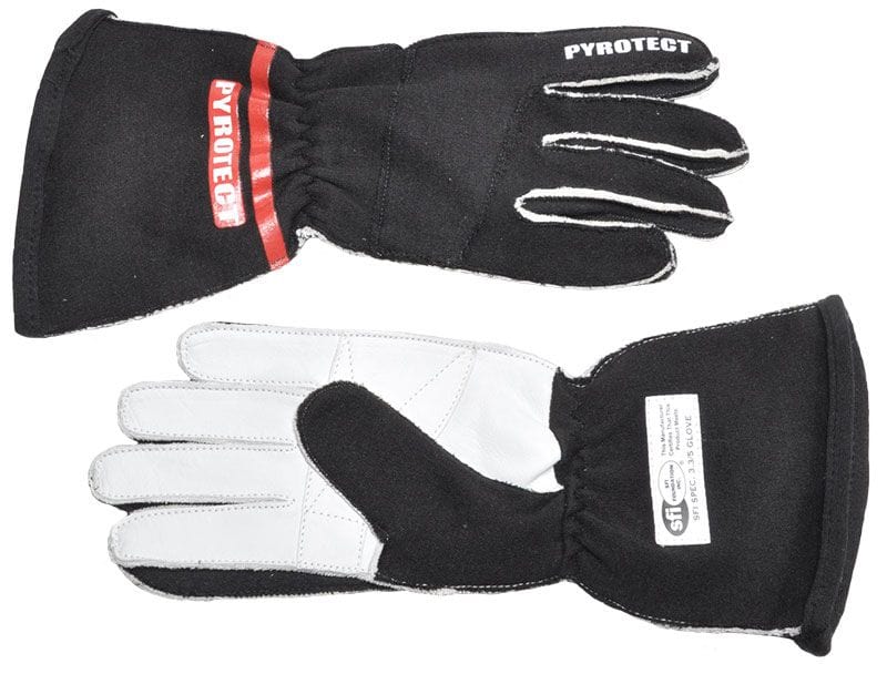 Pyrotect Safety Equipment Black, SFI 3.3/5 specifications Pro-Series Driving Gloves 2-Layer (X-Large) PYG3510 Autofit