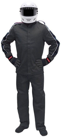 Pyrotect Safety Equipment SFI-5 Two Layer Nomex Eliminator Black Racing Jacket (X-Large) PY22J0501 Autofit