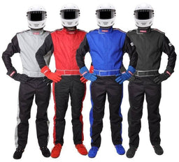 Pyrotect Safety Equipment SFI-5 Two Layer Nomex Sportsman Deluxe One Piece Red Racing Suit (X-Large) PY210502 Autofit