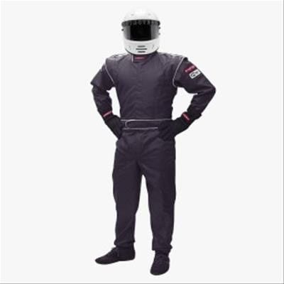 PYROTECT SFI-1 Single Layer Junior DX1 One Piece Black Racing Suit (XX-Large 14-16) PYJSDX1601 Autofit