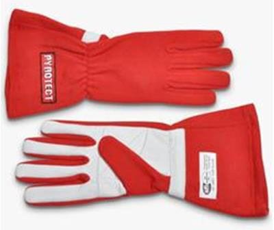 PYROTECT SFI 3.3/5 Two Layer Nomex Two Layer Red Racing Gloves (Large) PYG2420000 Autofit