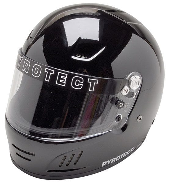 PYROTECT With Clear Shelid. Snell SA2015 Rated Black Pro Airflow Full Face Helmet (XX-Small) PY9010985 Autofit