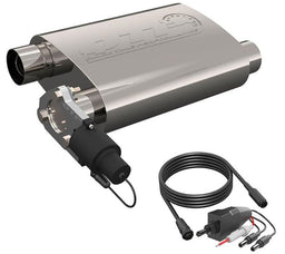 QTP 2-1/2" Offset Inlet/Outlet Screamer Twintronic Muffler QTP13250C Autofit