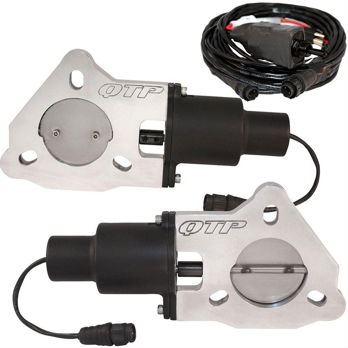 QTP Includes Electric Valve, Toggle Switch & Wiring 2-1/2" Dual Electric Exhaust Cutout Kit QTPEC50 Autofit