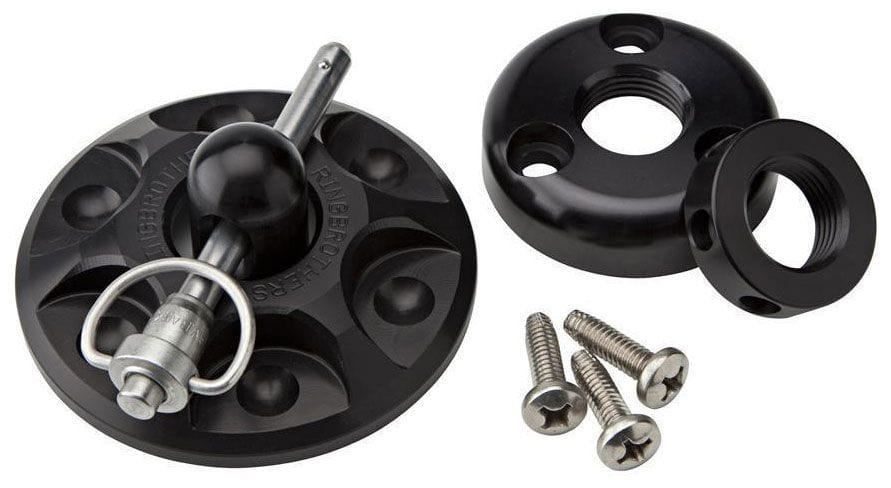 RING Suit 1965-1970 Mustang Billet Bonnet Pin Kit - Black Finish RING50650-5511B Autofit