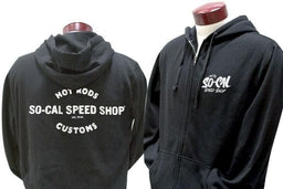 ROADSTER Black X-Large SO-CAL Speed Shop Vintage Zip-Up Hoodie SOSSM-7009SC10X Autofit