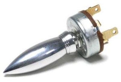 Roadster Supply With Polished Aluminium Bullet Knob Windscreen Wiper Switch SO001-50460 Autofit
