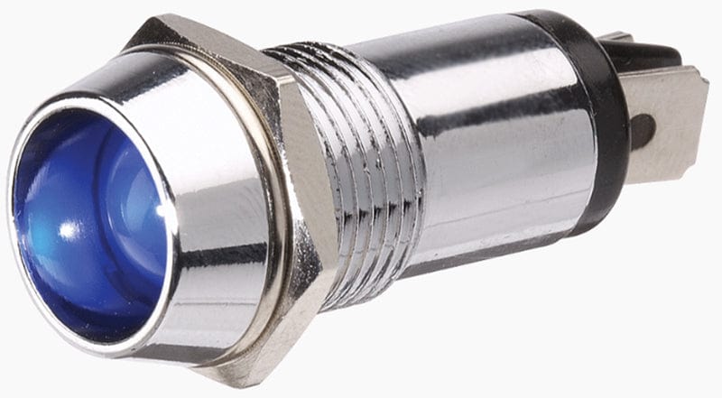 Rocket Blue LED, 12V Chrome LED Dash Light ACX62093BL Autofit