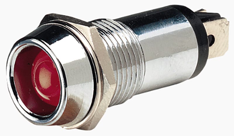 Rocket Red LED, 12V Chrome LED Dash Light ACX62092BL Autofit