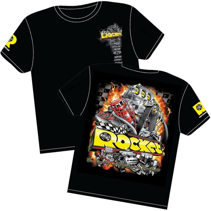 ROCKET Small Rocket T-Shirt Black with Rocket Logos RT1-S Autofit