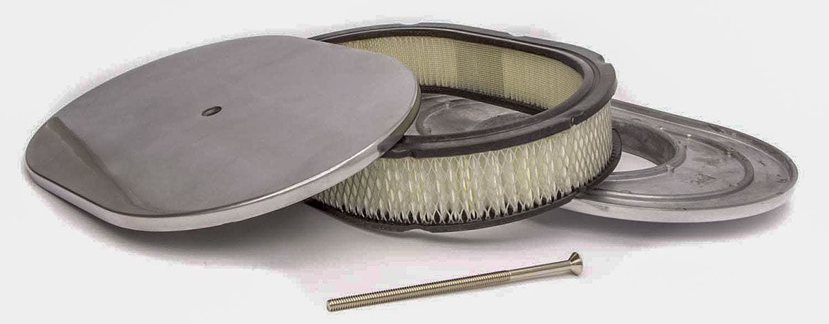 RPC 12" x 2" With Paper Element Polished Oval Air Cleaner Assembly RPCR6020-1 Autofit