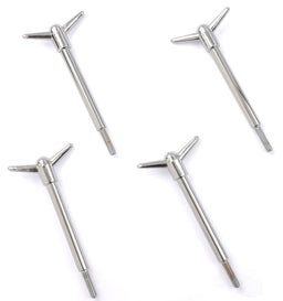 RPC 3-1/2" H x 5/16"-18 x 1" Threads Chrome Steel 1-Piece Wing Nut (Pack of 4) RPCR4137 Autofit