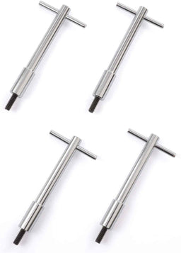 RPC 4-1/4" H X 1/4"-20 X 1-3/8" Threads Chrome Steel T-Bar Wing Nut (Pack of 4) RPCR9120 Autofit