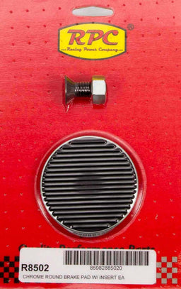 RPC Chrome Steel Brake Pedal Round with Rubber Insert RPCR8502 Autofit