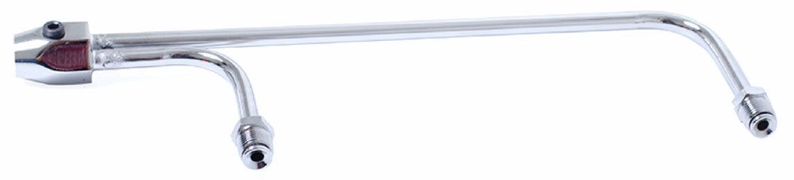 RPC Chrome Steel Holley Fuel Line with Dual Metering Blocks 3/8" Tube Diameter, 9-5/ Autofit