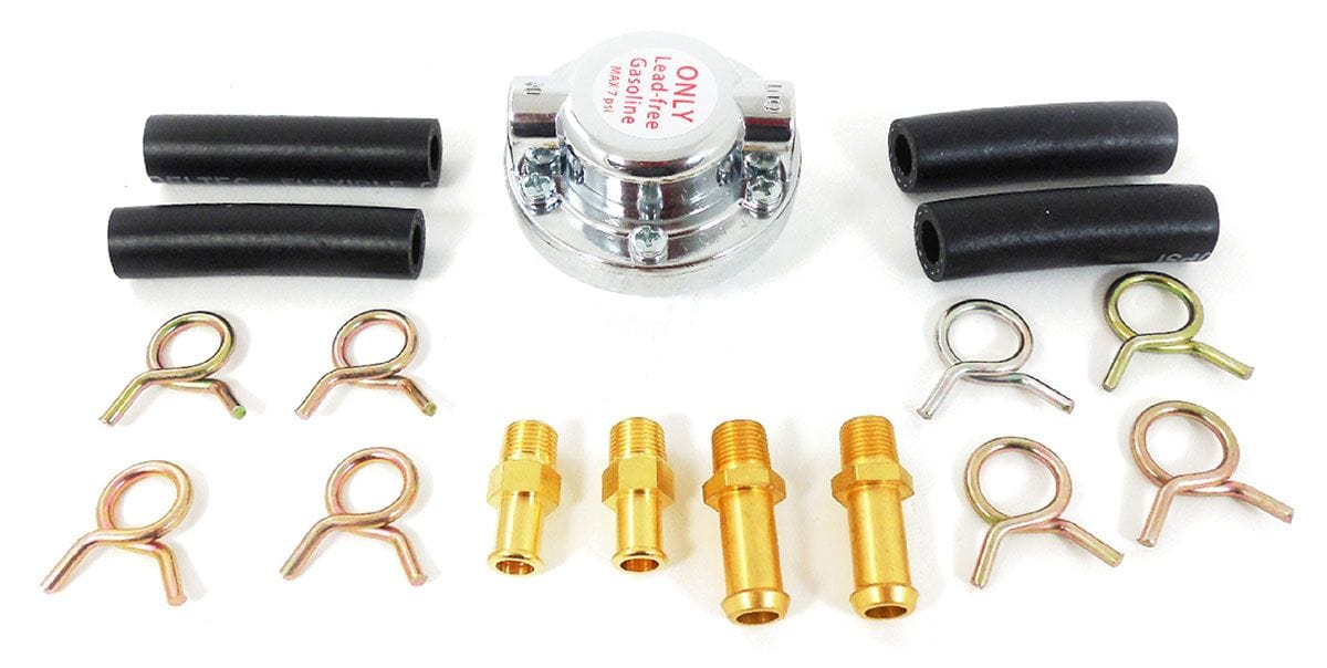 RPC Chrome Universal Fuel Regulator Complete with 5/16" & 3/8" Connectors RPCR5857 Autofit