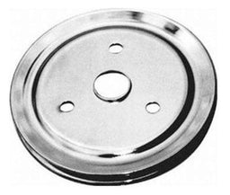 RPC Fits 1955-68 S/B Chev 283-350 with Short Water Pump Chrome Steel Crankshaft Lower Pulley, Single Groove 6.80" Dia, 1.75" Bolt Circle Autofit