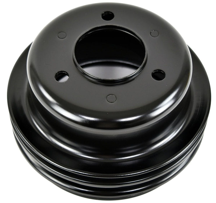 RPC Fits 1965-66 S/B Ford 289 Black Steel Crankshaft Lower Pulley, Single Groove 6-5/8" Dia, 2" Deep RPCR8971B Autofit