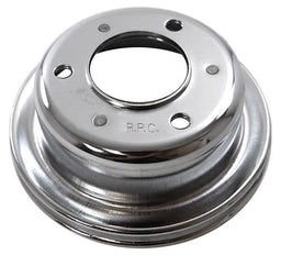RPC Fits 1965-66 S/B Ford 289 Chrome Steel Crankshaft Lower Pulley, Single Groove 6-5/8" Dia, 2" Deep RPCR8971 Autofit